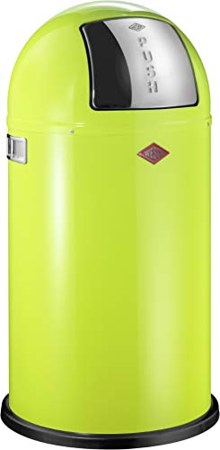 Wesco Pushboy Afvalemmer, Lime Green, 40 x 40 x 75.5 cm, 50 Liter