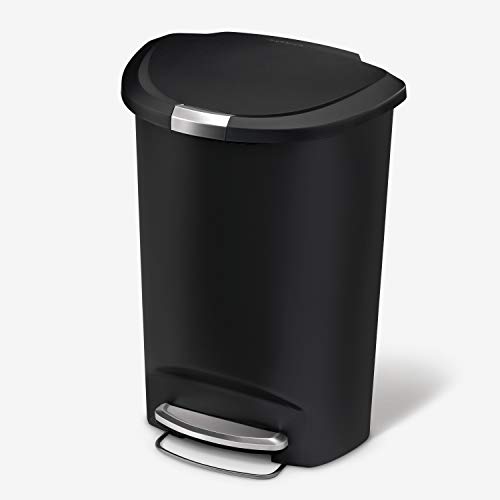 Simplehuman Afvalemmer, Kunststof, Zwart, 50L