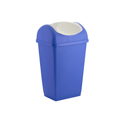 Tontarelli 235671 afvalemmer met klapdeksel, 9 liter, blauw