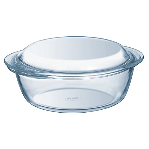 Pyrex Essentials Glazen ronde braadpan Hoge weerstand 1,6 L (+ 0,5L Deksel)