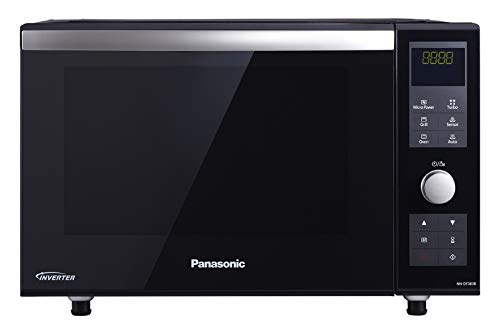 Panasonic NNN-DF383 Magnetron met combi-grill, 1000 W, 23 l, 6 standen, inverter, grill 1000 W, 100-220 °C, 16 modi, anti-aanbaklaag zonder bord, zwart