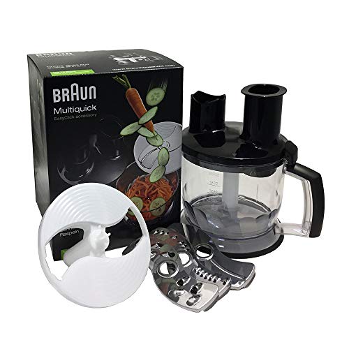 Braun keukenmachine opzetstuk MQ 70 - staafmixer accessoires compatibel met Braun MultiQuick staafmixer met EasyClick System, 1,5 l, zwart