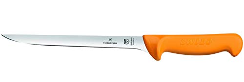 Victorinox Keukenmes Swibo visfileermes, Swissmade, normaal geslepen flex, 20 cm lemmetlengte, oranje