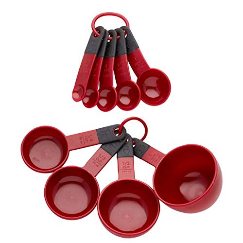 KitchenAid KitchenAid Maatlepelset, 1,25 ml tot 237 ml, rood, KitchenAid Measuring Cup/Spoon Set Empire Red by KitchenAid