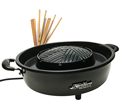 TomYang BBQ - Elektrische Thai BBQ Grill en Hot Pot - Tafelgrill en Fondue met Zwitserse coating