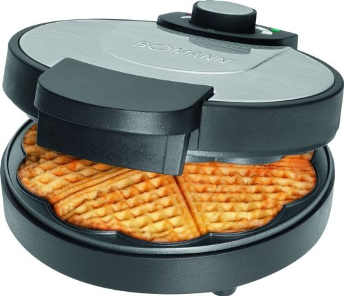 Wafelijzer wafelautomaat diameter ca. 18 cm wafelbakautomaat hartvorm wafels (zuinig 1000 watt, antiaanbaklaag + baklamp)