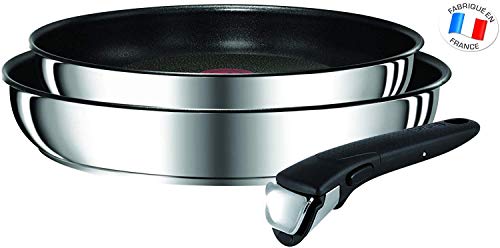 Tefal L94092 Ingenio Preference, Pannenset, Inclusief Handvat, Geschikt Voor Inductie, Anti-Aanbaklaag, Roestvrij Staal, 36 x 31 x 6.5 cm