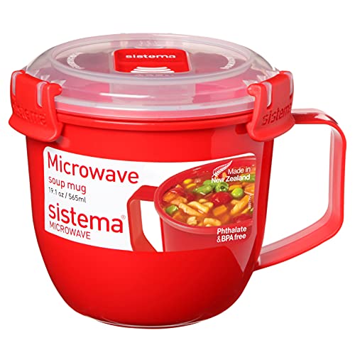 Sistema 1142 Magnetron Soep Mok, 565 ml - Rood/Helder