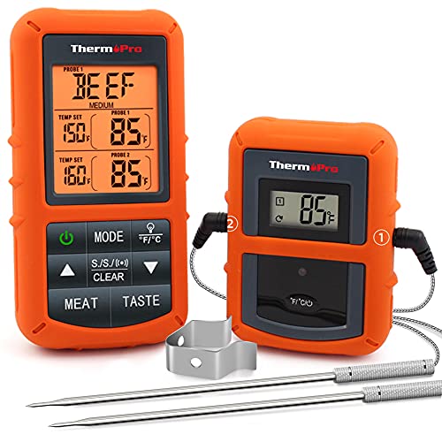ThermoPro TP20 Draadloze Externe Digitale Koken Voedsel Vlees Thermometer met Dubbele Sonde voor Roker Grill Barbecue Thermometer