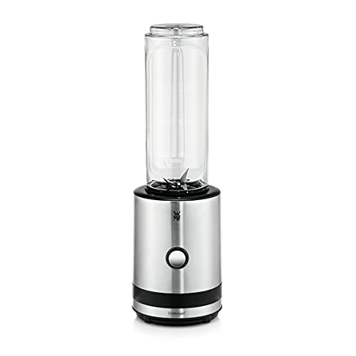 WMF Küchenminis Smoothie-to-go, mini blender met twee mix/drinkcontainers 0,6 l, 300 W, cromargan mat/zilver