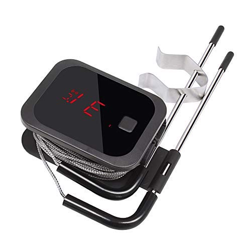 Inkbird IBT-2X Digitale Vleesthermometer BBQ,Bluetooth Barbecue Thermometer met 2 Probes en Kook Timer Optie voor Voedsel Koken Grillen Vlees Roken Oven