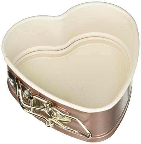 Patisse romantische mini-hart-springvorm met anti-aanbaklaag in exclusieve rotton.