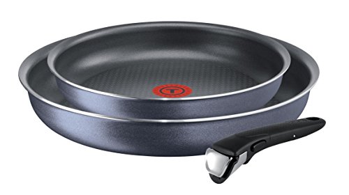 Tefal Ingenio Elegance L23192 Pannenset, 3-Delig, Aluminium, Inclusief Afneembare Ingenio 5 Greep, 24 cm, 28 cm, Grijs