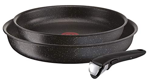 Tefal L67193 Ingenio 5 Koekenpannen tweedelige set - Afneembare handgreep - Stapelbaar design