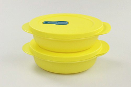 TUPPERWARE Magnetron CrystalWave 400 ml (2) geel Micro Crystal Wave Plus Fix 26469