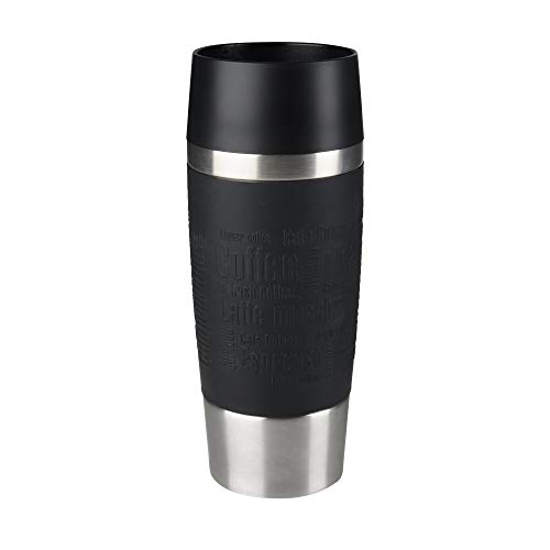 Tefal Travel Mug reisbeker - Zwart- 0,36 L - 100% lekvrij - Te openen met 1 hand - Drinken blijft 4 uur warm en 8 uur koud - 100% lekvrij