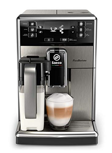 Philips Saeco Espressomachine PicoBaristo - 10 Koffievariëteiten - Keramische molens - Verwijderbare koffiezetunit - AquaClean-filter - Quick Milk Clean - SM5473/10