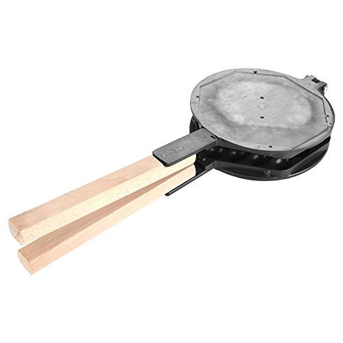 Anti-aanbaklaag wafelijzer wafelmachine Blase wafelpad dubbelzijdige ijzervorm/borstels, stok, houten handgrepen, schroeven