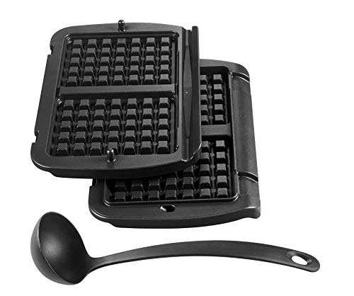 Tefal OptiGrill+ Wafel accessoire XA7238 - Gegoten aluminium anti-aanbakplaten - 2 grote wafels per bakcyclus