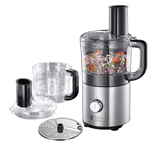 Russell Hobbs Compact Home Mini Keukenmachine/Food Processor, Ruimtebesparend, Variabele Instellingen, Veelzijdig, Zuinig, 500 Watt, 25280-56