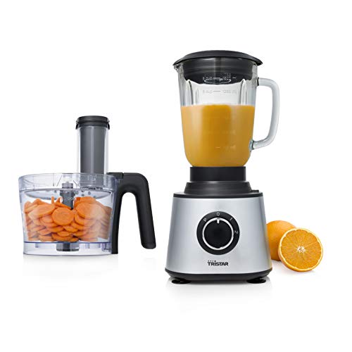 Tristar MX-4823 Foodprocessor – Multifunctionele Keukenmachine - Snijden, raspen en blenden - 1.5L Glazen Blenderkan - RVS