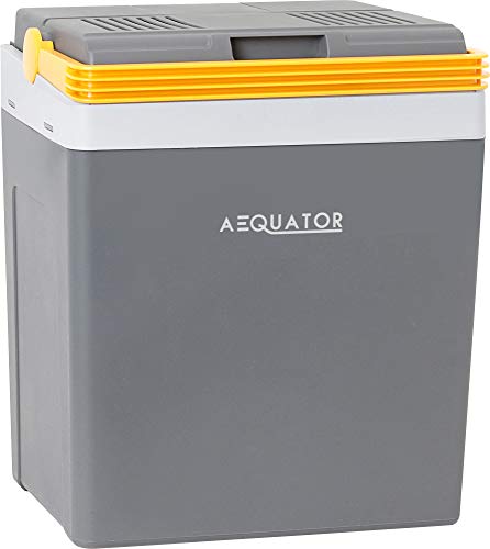 Aequator Draagbare koelkast, draagbare thermo-elektrische koelbox, 24 liter, 12 V en 230 V voor auto, thermo-elektrische koelbox met koel- en warmhoudfunctie, voor auto, boot en camping, stopcontact