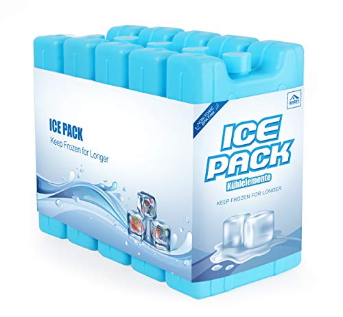 Anstore 5 Pack Herbruikbare vriezer blokken ijspakketten voor Lunch Box Koelboxen & Tassen - Houd voedsel vers, 350g