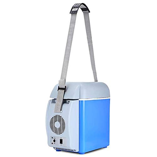 lyczbx Auto autokoelkast, draagbare elektrische koelbox, mini koelkast, lichte geïsoleerde koelbox, container, camping, coolbox, 7,5 l, 32,7 x 18,2 x 30,5 cm, blauw