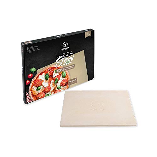 Moesta-BBQ 19217 - Pizzasteen No. 1 - Rechthoekig 45 x 35cm - Cordieriet natuursteen - Italiaanse pizza van grill - Ovenvast