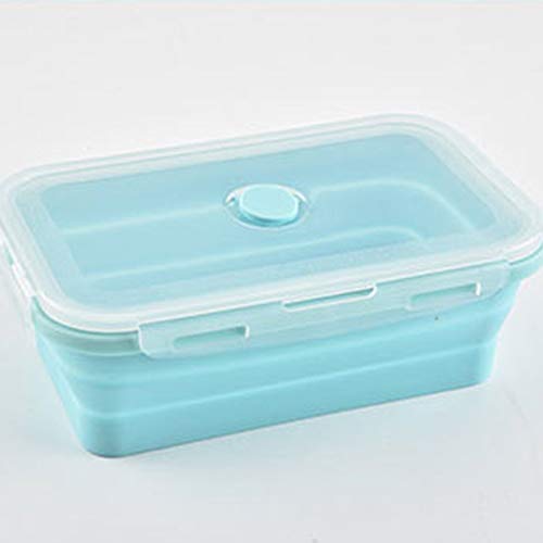 Panamami lunchbox gemaakt van siliconen voor de magnetron, lunchbox, lunchbox, lunchbox, koelbox, verzegeld, blauw