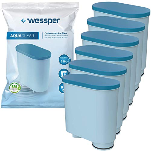 Wessper Waterfilter compatibel met Philips AquaClean CA6903/10 CA6903/22 CA6903 kalkfilter, Aqua Clean filterpatroon voor Saeco en Philips volautomatische espressomachines, 6 stuks