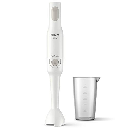 Philips Staafmixer Daily Collection - 650 Watt - Antispat mesbeschermer - Snelle ontkoppeling met 1 knop - Inclusief beker - HR2531/00