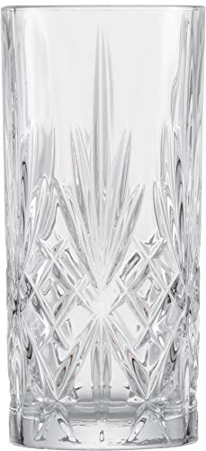 SCHOTT ZWIESEL Longdrinkglas Show (set van 4), sierlijk drinkglas voor longdrinks met reliëf, vaatwasmachinebestendige kristalglazen (art. nr. 121878)