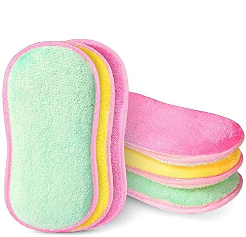 JUNSHUO 6 Stks Antibacteriële Keuken Scouring Pads, Dubbelzijdige Scrubbing Scourer Sponges, Microvezel Reinigen Rags Geweldig voor Pans Pots Bowl Niet Stick Kookgerei