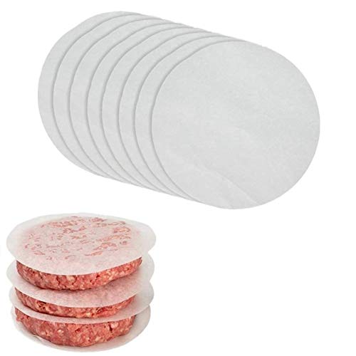 Voarge 500 stuks waspapier 11 cm diameter, burgerpapier bakpapier Patty Paper voor perfecte burgers, hamburgers, cheeseburgers, frikadellen, patties, persen, barbecue, antiaanbaklaag, vetdicht