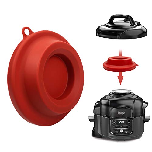 Siliconen Deksel Stand, Siliconen Snelkookpan Deksel Houder Accessoires Voor Ninja Foodi Snelkookpan en Luchtfriteuse 5 Qt, 6.5 Qt en 8 Quart (rood)