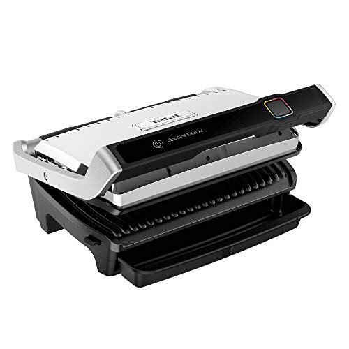 Tefal OptiGrill Elite XL GC760D Slimme contactgrill met grillassistent - Automatische kooksensor - Dichtschroeifunctie