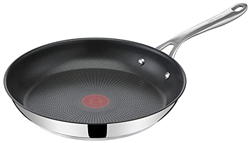 Tefal Jamie Oliver Cook's Direct On Koekenpan E30406 | 28 cm | Geschikt voor inductie | Vaatwasmachinebestendig | Duurzame antiaanbaklaag | Thermische signaaltechnologie | roestvrij staal