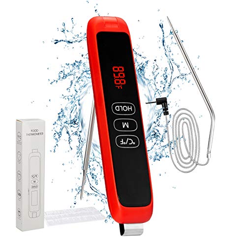 Inkbird 2-in-1 Digitale Vleesthermometer, Waterbestendig Kernthermometer met 2 Probes, Ondersteunende Backlight, Alarm en Magneet,voor Keuken, Grill, Snoepgoed, Bakken, Barbeque en Oven