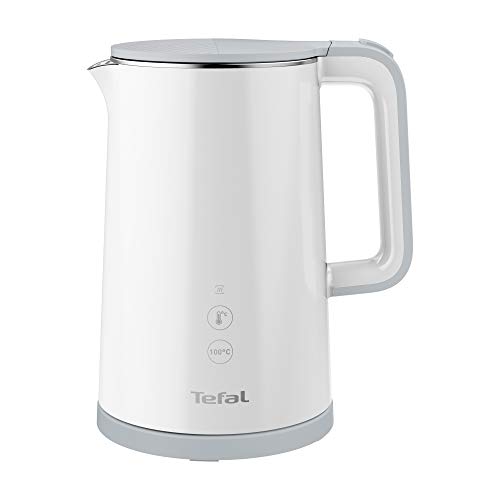 Tefal KO6931 Sense waterkoker, inhoud 1,5 liter, digitaal display, 5 temperatuurniveaus, 360 graden sokkel, waterniveau-indicator, uitneembare kalkfilter, 30 minuten warmhoudfunctie, wit