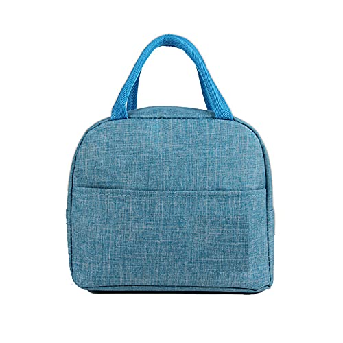 Sebasti Oxford stoffen koeltas, herbruikbare picknicktas, boodschappentas, geïsoleerde campingtas, warmhoudbox, koelbox, lunchtas, boodschappenmand, opvouwbaar, koelbox, 23 x 20 x 12 cm, blauw