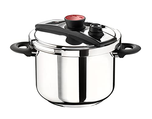 Pintinox, Snelkookpan Pro, roestvrij staal, geschikt voor inductie, 6 liter