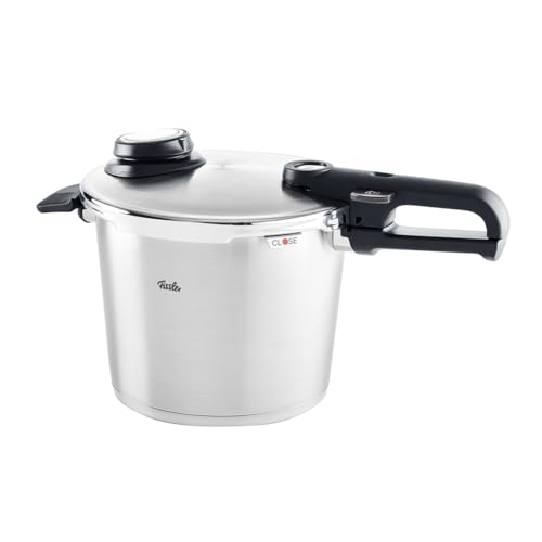 Fissler Vitavit Premium snelkookpan (6 l, Ø 22 cm) drukpan van roestvrij staal, 4 kookstanden, met mand - geschikt voor inductie