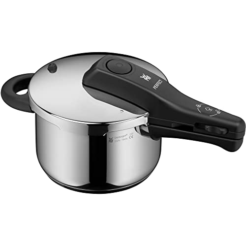 WMF Perfect One Pot Snelkookpan, 2,5 l, stoomkookpan, 2 kookstanden, eenhands-kookstandregelaar, geschikt voor alle warmtebronnen, Cromargan gepolijst roestvrij staal