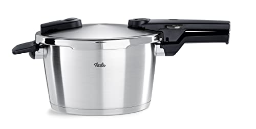 Fissler Vitaquick Premium/snelkookpan (6 L, Ø 22 cm) roestvrijstalen stoompan, 2 gaarstanden, Made in Germany - inductie