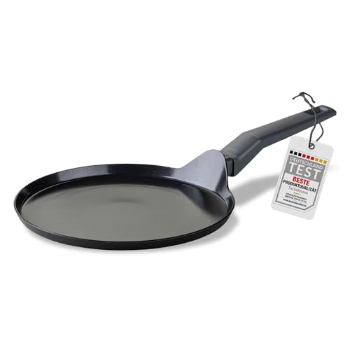 Fackelmann Pannenkoekenpan, 25 cm, platte pan met keramische coating, gerecycled aluminium met antiaanbaklaag, voor alle warmtebronnen, inclusief inductie, PFAS-vrij